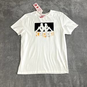 Kappa Falella Tshirt Mens L White Authentic Palabra Tee Graphic Streetwear